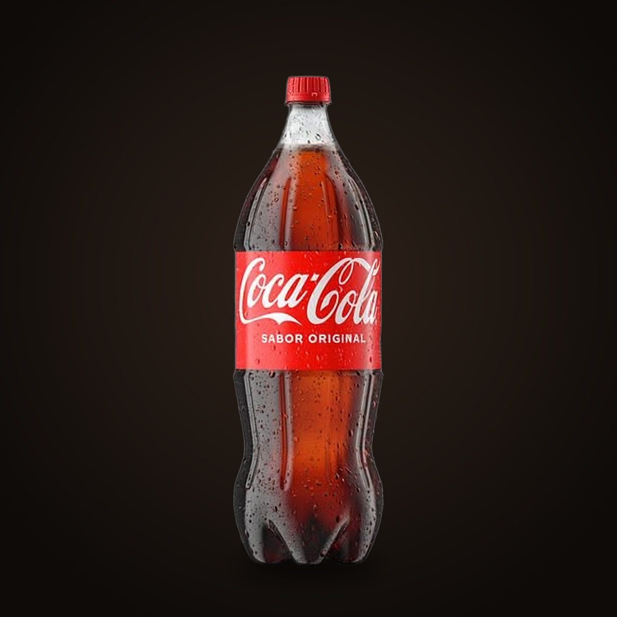 Garrafa de 2 litros de Coca-Cola gelada