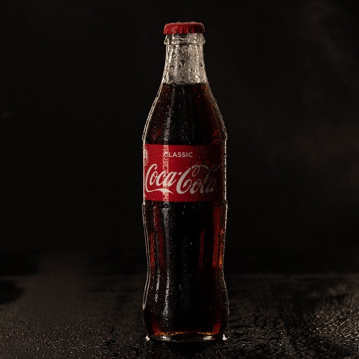 Garrafa de Coca-Cola gelada