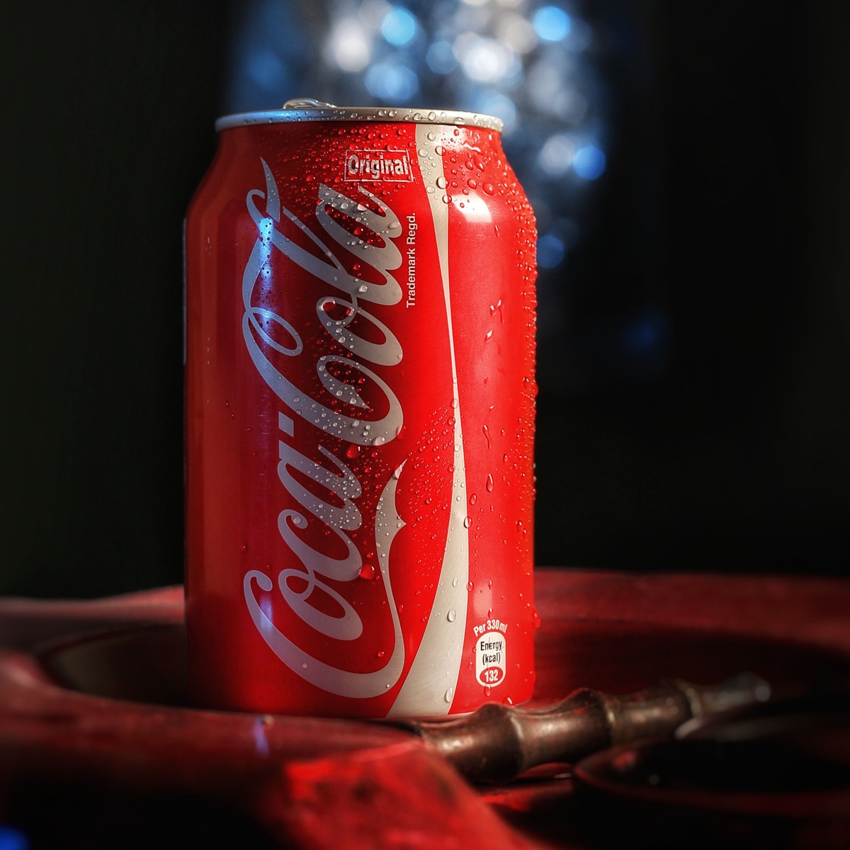 Lata de Coca-Cola gelada