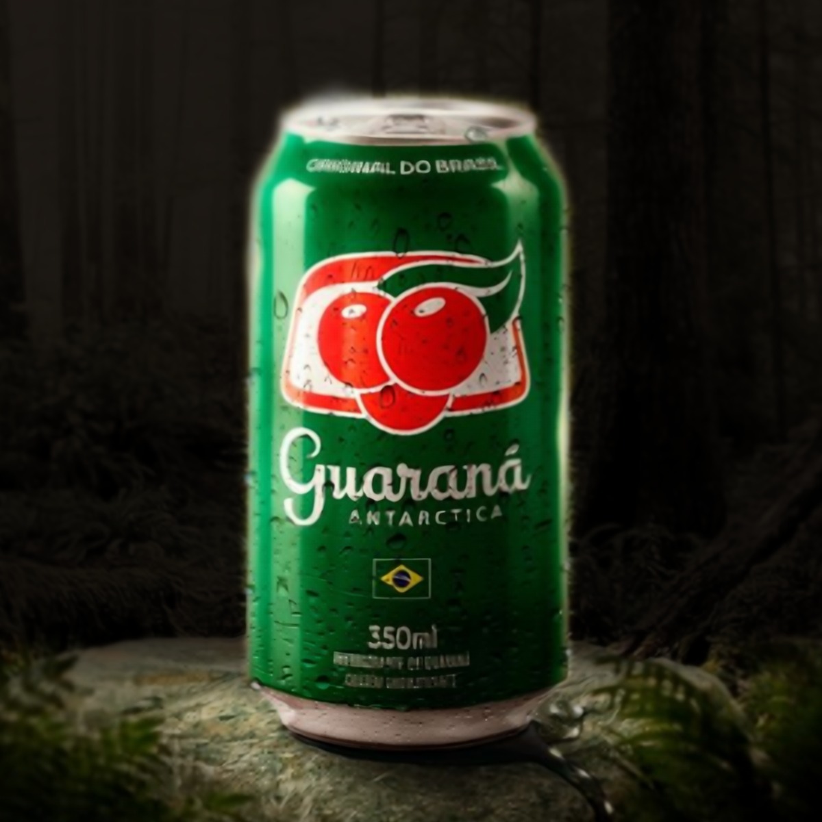 Lata de guaraná gelada